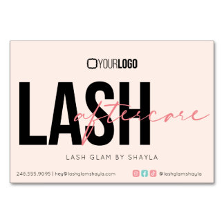 Lash Extension Instructions Care Kaart