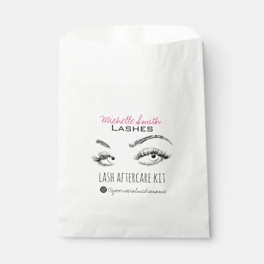 Lash extension Lashes Brow Pink Lash Aftercare Kit Bedankzakje (Voorkant)