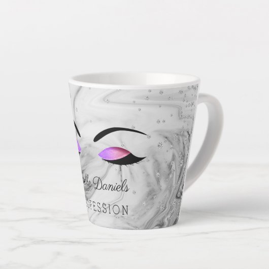 Lash Extension Microblading koffiekop Latte Mok (Rechterhoek)