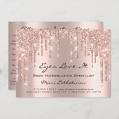 Lash Extension Natercare Instruction Spark Glitter Kaart (Voorkant / Achterkant)