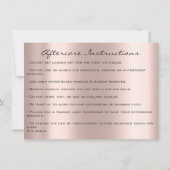 Lash Extension Natercare Instruction Spark Kiss Kaart (Achterkant)