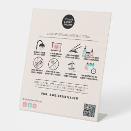 Lash Extension Natercare Instructions Beauty Salon Reclamebord Met Voetstuk