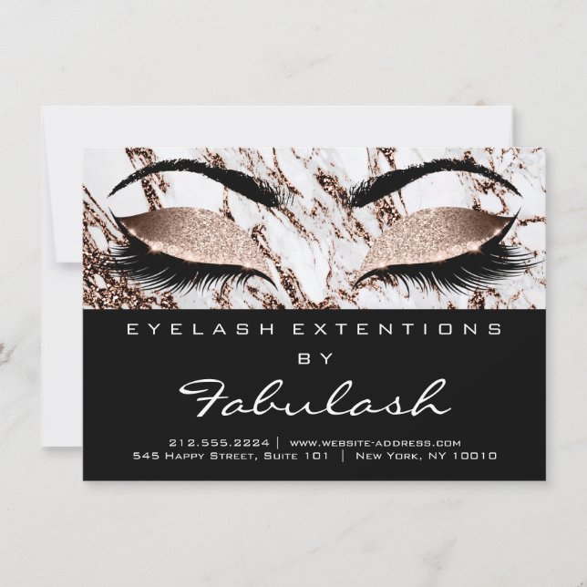 Lash Extension Natercare Instructions Copper Marbl (Voorkant)