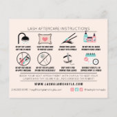 Lash Extension Natercare Instructions Flyer Kaart (Achterkant)