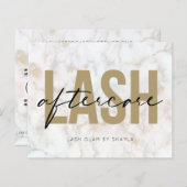 Lash Extension Natercare Instructions Marble Kaart (Voorkant / Achterkant)