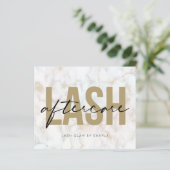 Lash Extension Natercare Instructions Marble Kaart (Staand voorkant)