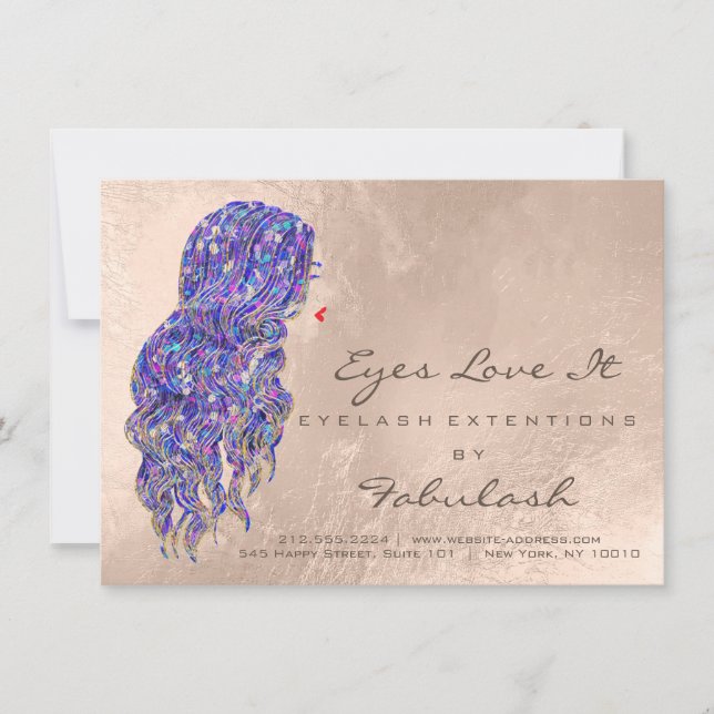 Lash Extension Nazorg Instructies Ivoor Violet (Voorkant)