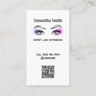 Lash Extension Simple Custom QR Visitekaartje