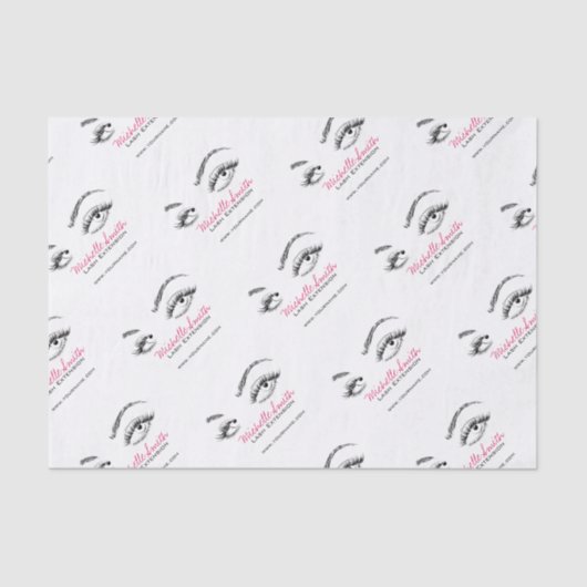 Lash Extension Zwart-wit make-up artiest Brow Tissuepapier (Voorkant)