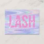 Lash Extensions Aftercare Instructies Holographic Visitekaartje (Voorkant)