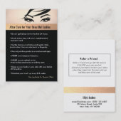 Lash Extensions Aftercare Instructies & Verwijzing (Voorkant / Achterkant)