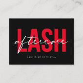 Lash Extensions Aftercare Instructions Aanwijzing Visitekaartje (Voorkant)