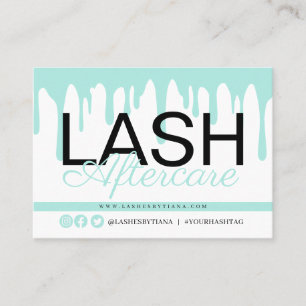 Lash Extensions Aftercare Instructions Business Ca Visitekaartje