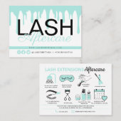 Lash Extensions Aftercare Instructions Business Ca Visitekaartje (Voorkant / Achterkant)