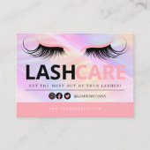 Lash Extensions Aftercare Instructions Business Ca Visitekaartje (Voorkant)
