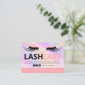 Lash Extensions Aftercare Instructions Business Ca Visitekaartje (Staand voorkant)