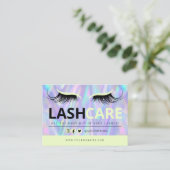 Lash Extensions Aftercare Instructions Business Ca Visitekaartje (Staand voorkant)