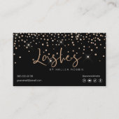 Lash Extensions Aftercare Instructions Gold Gem Visitekaartje (Voorkant)