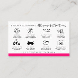 Lash Extensions Aftercare Instructions Modern Busi Visitekaartje