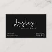 Lash Extensions Aftercare Instructions Modern Busi Visitekaartje (Voorkant)
