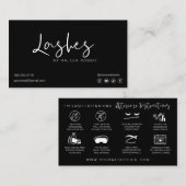 Lash Extensions Aftercare Instructions Modern Visitekaartje (Voorkant / Achterkant)