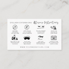Lash Extensions Aftercare Instructions Modern Visitekaartje