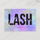 Lash Extensions Holographic Aftercare Instructions Visitekaartje (Voorkant)