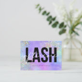 Lash Extensions Holographic Aftercare Instructions Visitekaartje (Staand voorkant)