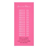 Lash Extensions Makeup Artist Salon Flyer Menu (Achterkant)