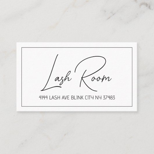 Lash Extensions Modern Clean Visitekaartje (Voorkant)