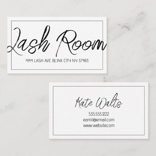 Lash Extensions Moderne Carte de visite propre (Devant / Derrière)