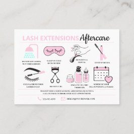 Lash Extensions nazorginstructies Visitekaartje
