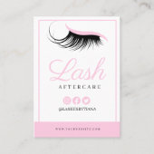 Lash Extensions nazorginstructies Visitekaartje (Voorkant)