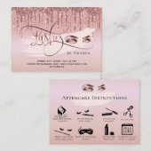 Lash Lashes Aftercare Lashes Carte d'Aftercare Mar (Devant / Derrière)