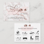 Lash Lashes Aftercare Lashes Carte d'Aftercare Mar (Devant / Derrière)