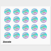 Lash Logo Name Web Holograph Dankuwel Ronde Sticker (Vel)