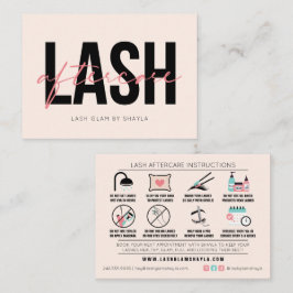 Lash Natercare Instructions - Eyelash Extensions Visitekaartje