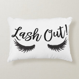 Lash out Eyelashes Lash Salon Makeup Artiest Decoratief Kussen