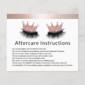 Lash Queen Eyelash Extensions Roos Gold Aftercare Flyer (Voorkant)