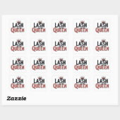 Lash Queen Funny Eye wimpers make-up Vierkante Sticker (Vel)