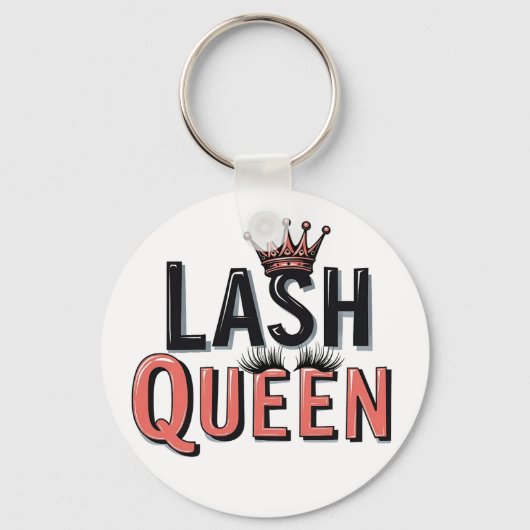 Lash Queen Grappige Oog Wimpers Make-up Sleutelhanger (Voorkant)