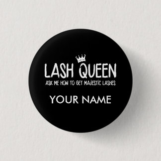 Lash Queen - Younique - Personaliseren met naam Ronde Button 3,2 Cm