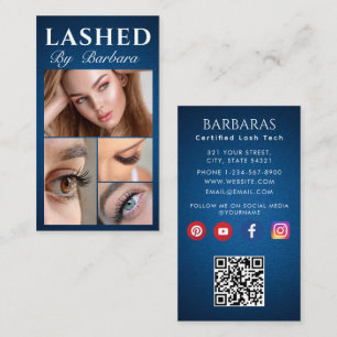 Lash stylist moderne typografie script luxe foto visitekaartje