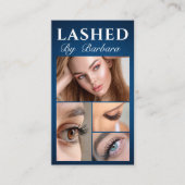 Lash stylist moderne typografie script luxe foto visitekaartje (Voorkant)