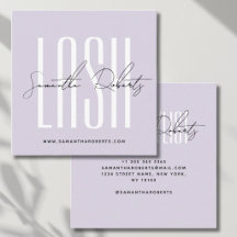 Lash stylist moderne typografie script paarse vier