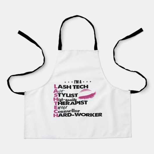 Lash Tech Afstuderen Eyelash-technicus Schort (Voorkant)