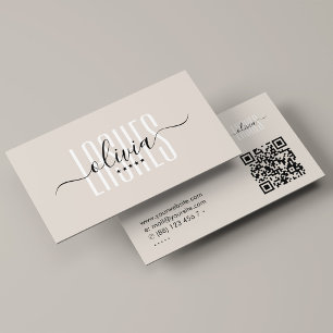 Lash Tech Brow Artist Elegant Zand Visitekaartje