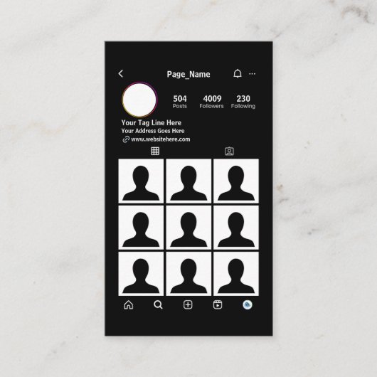 Lash Tech Gram Carte de visite (Devant)