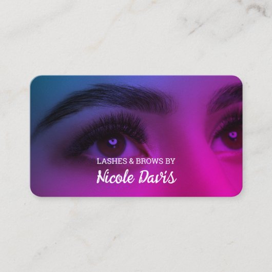 Lash Tech Wenkbrauwen Visitekaartje (Voorkant)