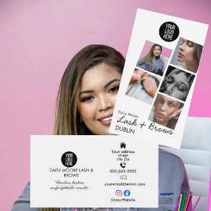 Lash Tech wimpers wenkbrauwen Foto Portfolio Desig Visitekaartje